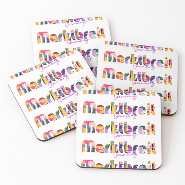 Item preview, Marktbreit, Germany, Vibrant Abstract City Typography Art designed and sold by Wanderful-roads.