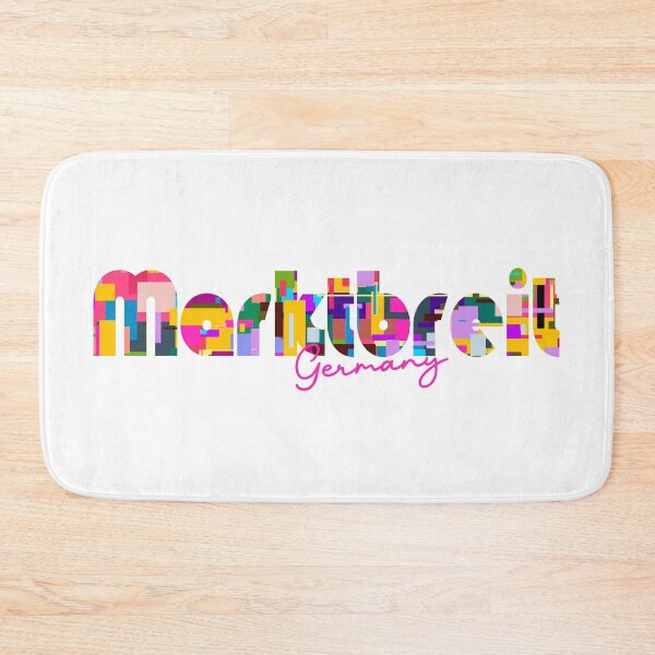 Item preview, Marktbreit, Germany, Vibrant Abstract City Typography Art designed and sold by Wanderful-roads.
