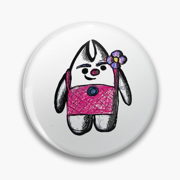 Item preview, Cute Bunny Girl Pink Dress Flower Doodle designed and sold by davidmalec.