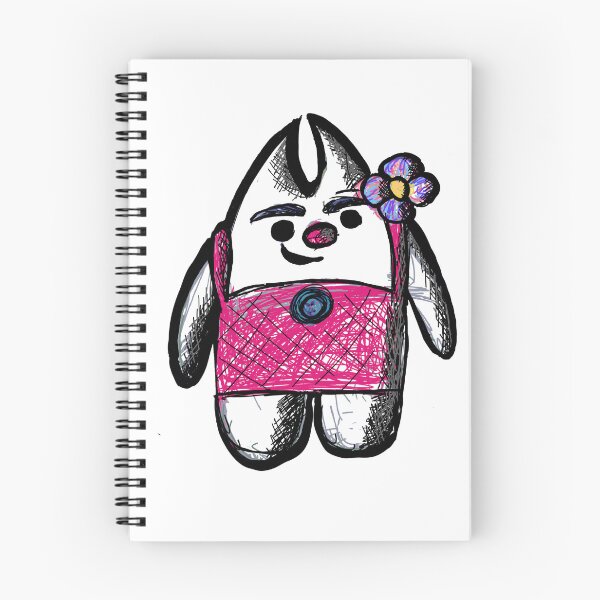 Item preview, Cute Bunny Girl Pink Dress Flower Doodle designed and sold by davidmalec.