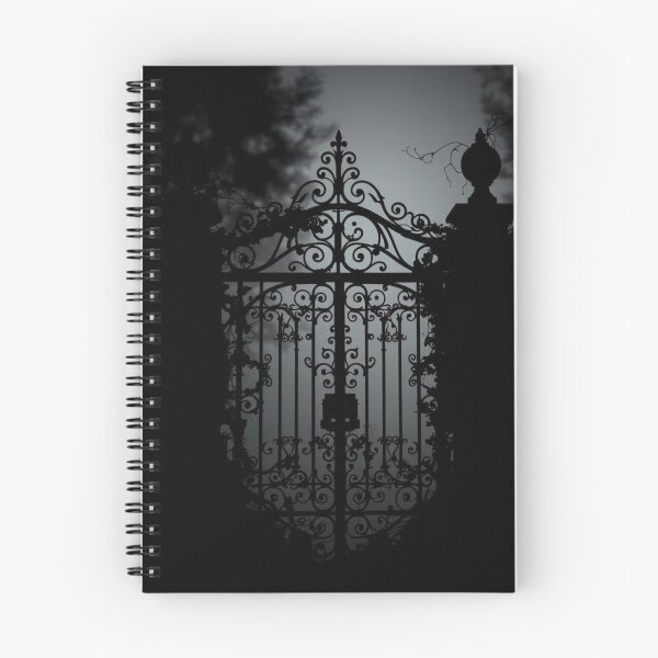 Item preview, Gothic Ornate Wrought Iron Gate Silhouette | Dark Moody Cemetery Entrance Art designed and sold by EllDAV777.