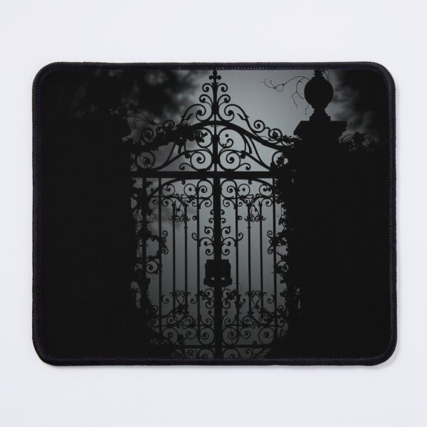 Item preview, Gothic Ornate Wrought Iron Gate Silhouette | Dark Moody Cemetery Entrance Art designed and sold by EllDAV777.