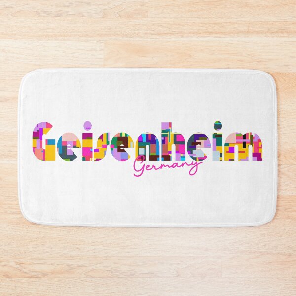 Item preview, Geisenheim, Germany, Vibrant Abstract City Typography Art designed and sold by Wanderful-roads.