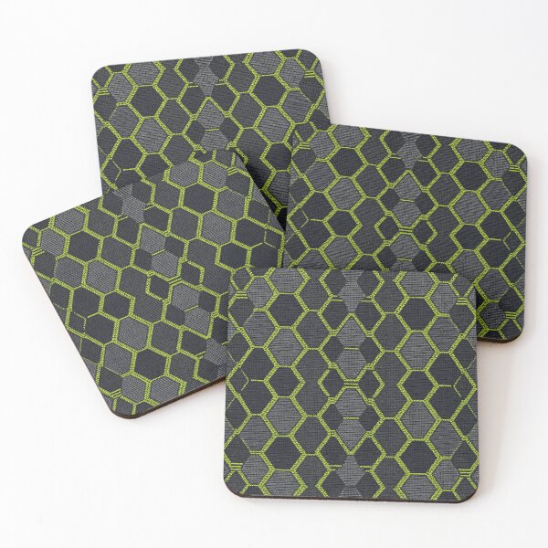 Item preview, Futuristic Hex Knit Textile Pattern designed and sold by frumixart.