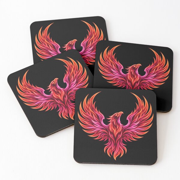 Item preview, Neon Phoenix Rise Glowing Fire Bird designed and sold by CiprianBt.