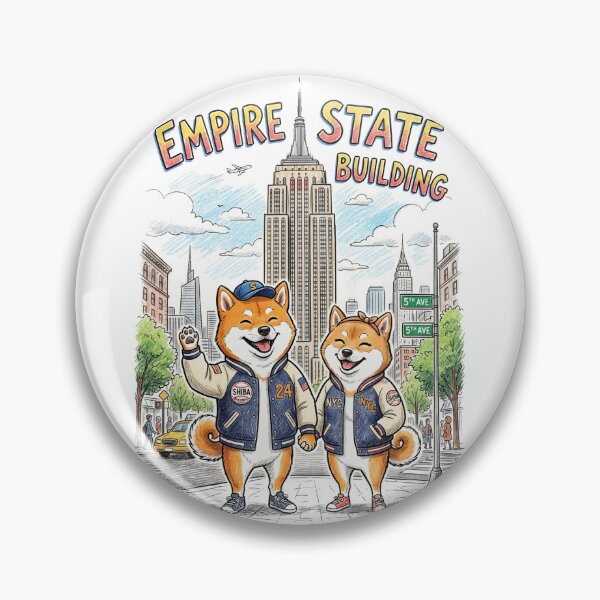 Item preview, Cute Shiba Inu in New York - Matching Varsity Jacket Puppies NYC Travel Art designed and sold by TaiwanMemory.