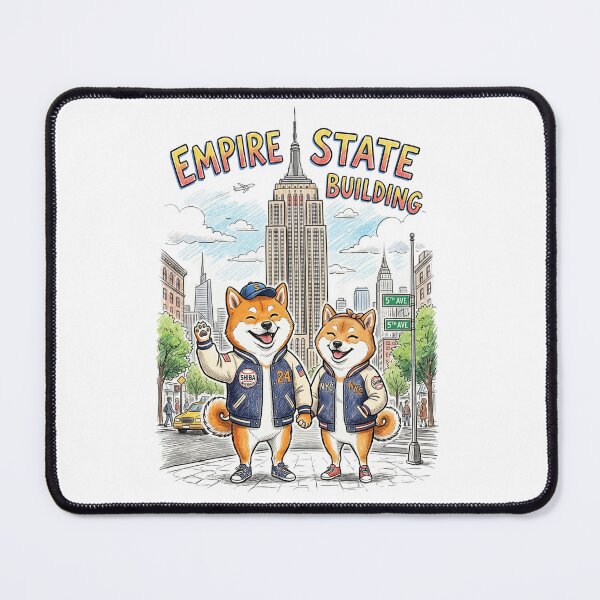 Item preview, Cute Shiba Inu in New York - Matching Varsity Jacket Puppies NYC Travel Art designed and sold by TaiwanMemory.