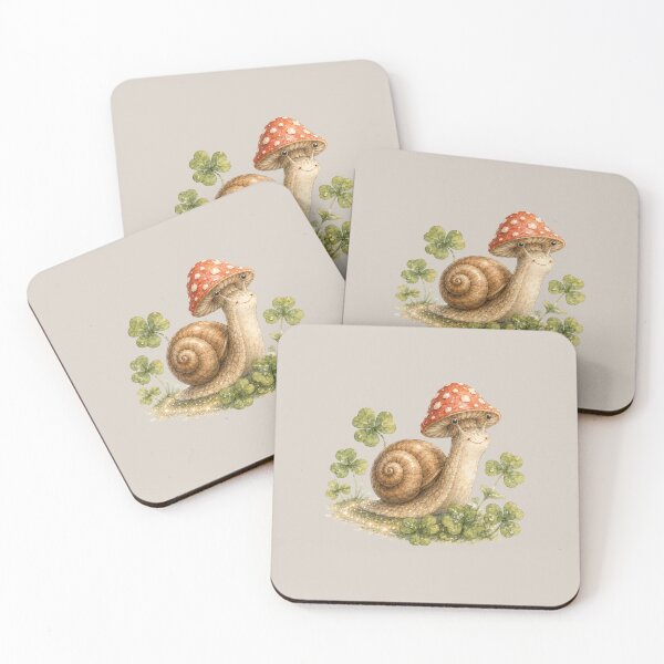 Item preview, Snail with Mushroom Hat Cottagecore designed and sold by MagicMakerPh.