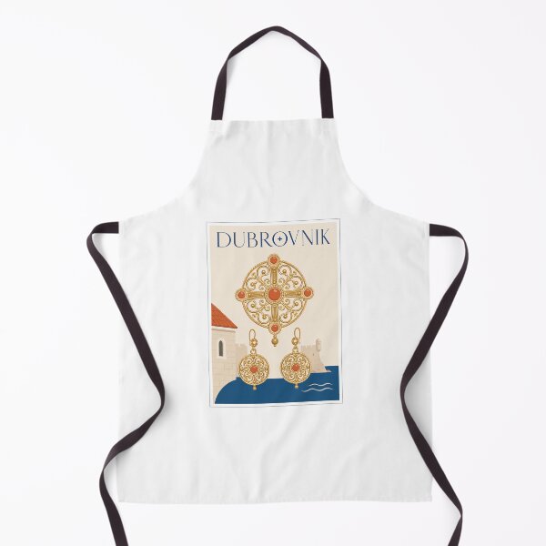 Item preview, Dubrovnik Coral Filigree Travel Poster designed and sold by Beyond Destinations.