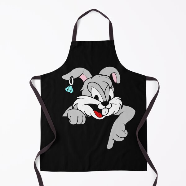 Item preview, Cartoon Bunny Pointing Down Wearing Earring designed and sold by Lexkon Liu's art.