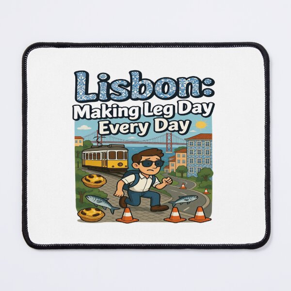 Item preview, Lisbon: Making Leg Day Every Day – Funny Portugal Travel T-Shirt | Lisbon Hills & Tram Graphic Tee | Foodie Vacation Shirt designed and sold by Sushikidsntoddlers.