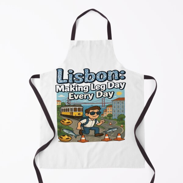 Item preview, Lisbon: Making Leg Day Every Day – Funny Portugal Travel T-Shirt | Lisbon Hills & Tram Graphic Tee | Foodie Vacation Shirt designed and sold by Sushikidsntod.