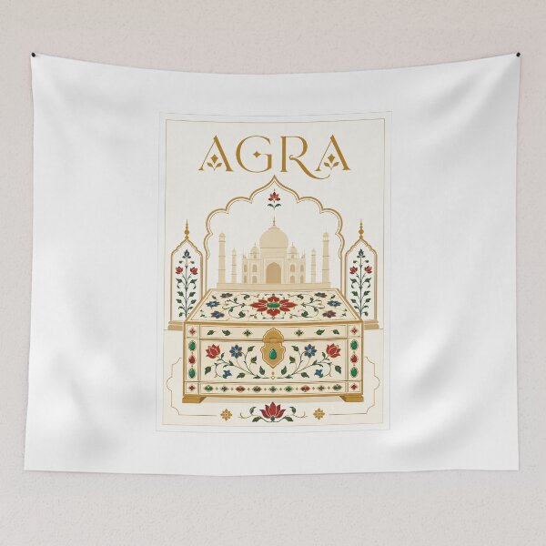 Item preview, Agra Mughal Jewelry Chest Poster designed and sold by Beyond Destinations.