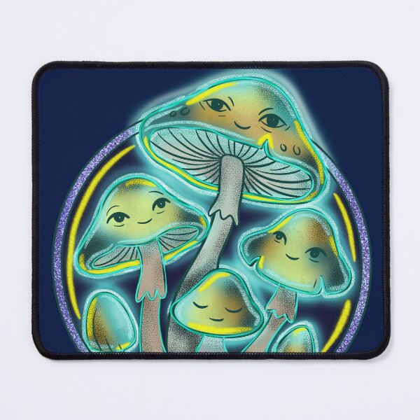 Item preview, Glowing mushrooms designed and sold by Ink & Kind Studio.
