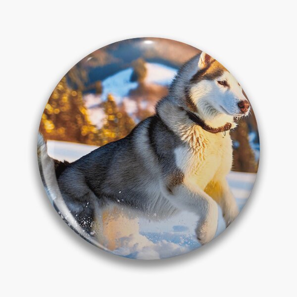 Item preview, Siberian Husky Running Winter Snow designed and sold by OsakaYumeWorks.