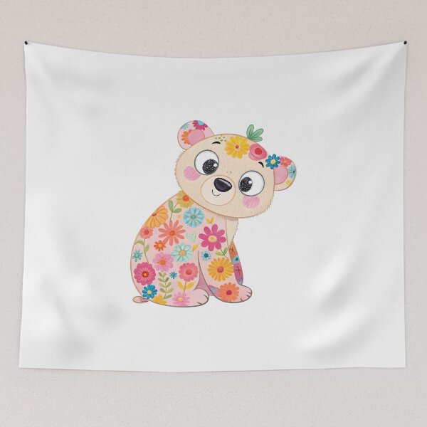 Item preview, Floral Teddy Charm designed and sold by trendspatterns.