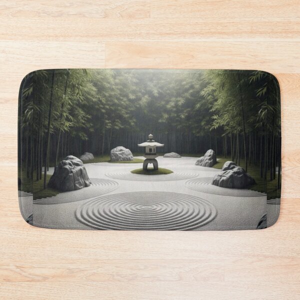 Item preview, Tranquil Zen Garden in a Bamboo Forest designed and sold by EchoWave11.