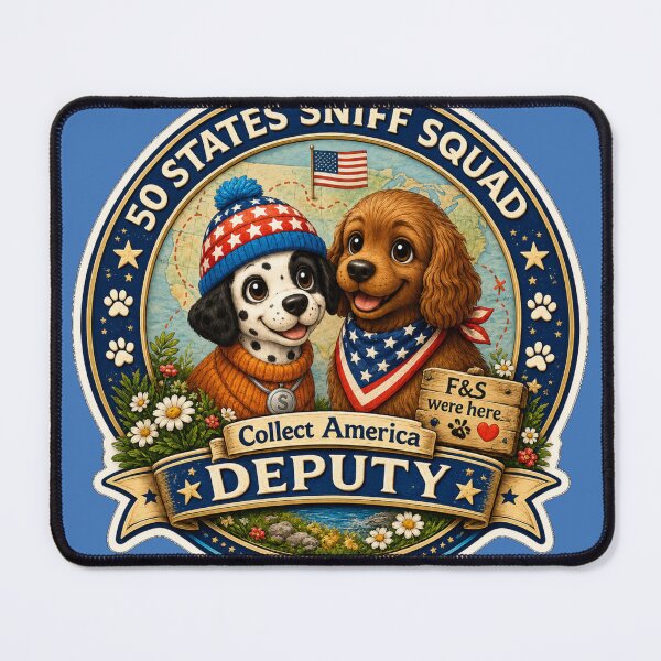 Item preview, Collect America with Freckle and Spencer - 50 States Sniff Squad Deputy Badge designed and sold by CollectrsCornr.