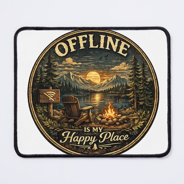 Item preview, Offline Is My Happy Place designed and sold by PeterPunkt.