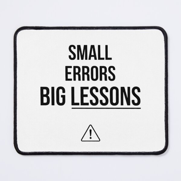 Item preview, Small Errors Big Lessons Engineering Warning Icon designed and sold by Amr Darwish Graphic designer.