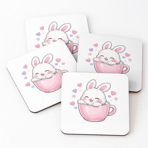 Item preview, happy rabbit baby with hearts designed and sold by Uni-Fashion.