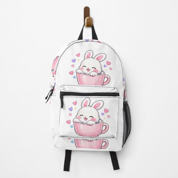 Artikelvorschau, fröhliches Kaninchenbaby mit Herzen entworfen und verkauft von Uni-Fashion.