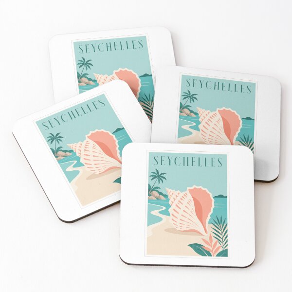 Item preview, Seychelles Conch Shell Travel Poster designed and sold by Beyond Destinations.