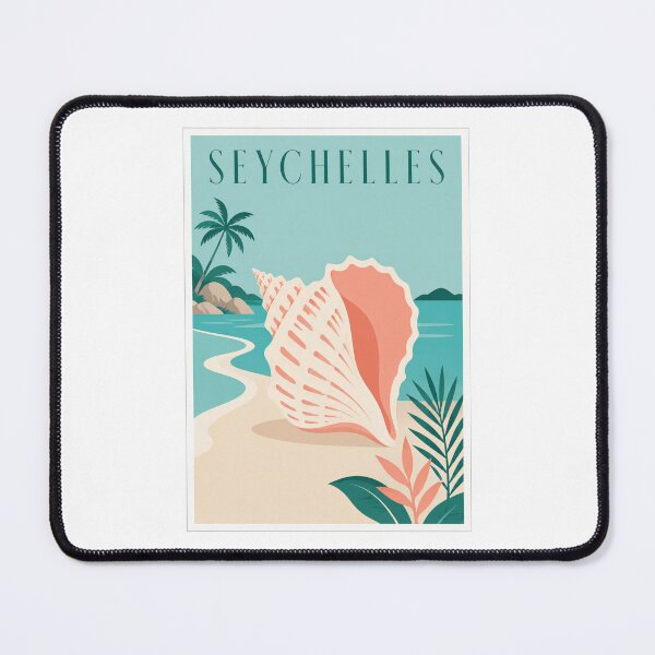 Item preview, Seychelles Conch Shell Travel Poster designed and sold by Beyond Destinations.