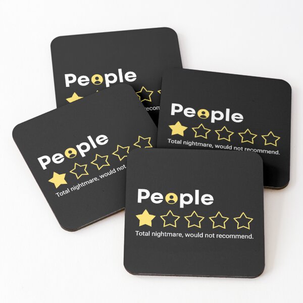 Item preview, People, One Star, Total Nightmare, Would Not Recommend Sarcastic Review designed and sold by Dondonmart.