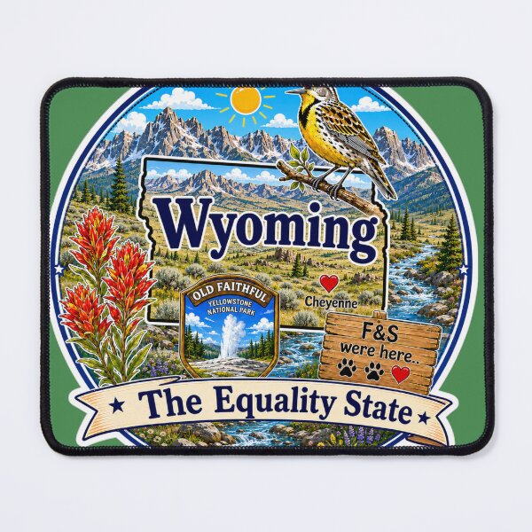 Item preview, Wyoming - Collect America with Freckle and Spencer designed and sold by CollectrsCornr.