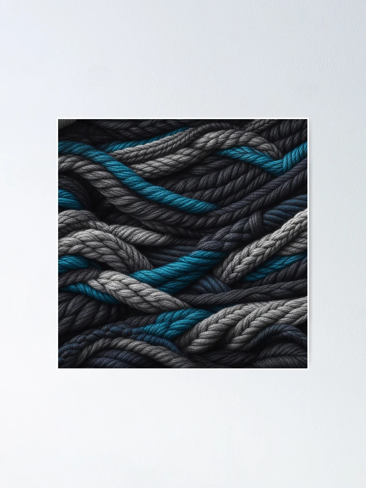 Thumbnail 1 of 3, Poster, Braided Rope Textile Texture Pattern designed and sold by frumixart.