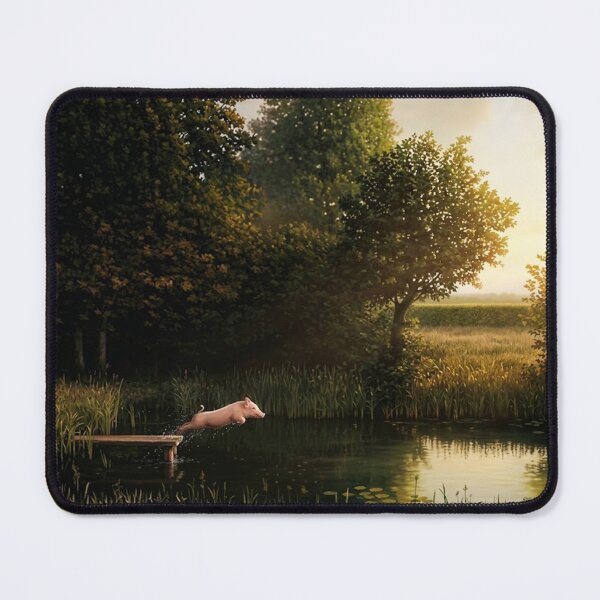 Item preview, Poster Kohler Pig Jump To Water Painting designed and sold by BrianCleghorn.