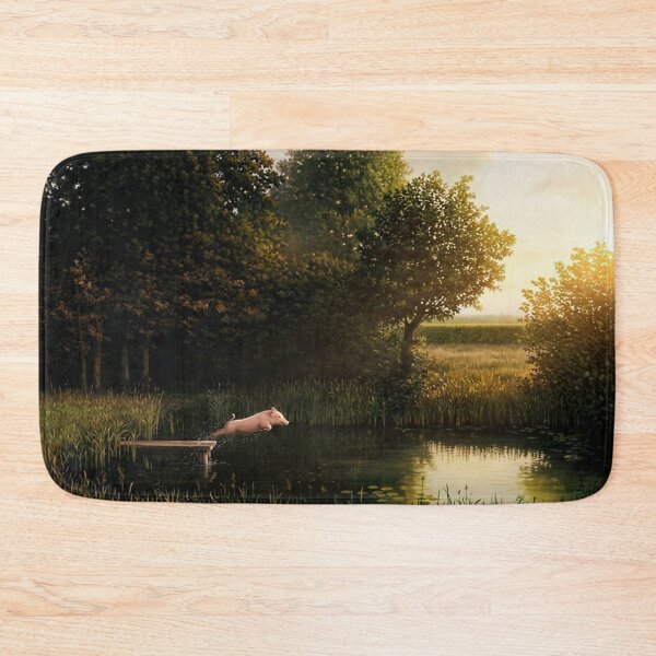 Item preview, Poster Kohler Pig Jump To Water Painting designed and sold by BrianCleghorn.