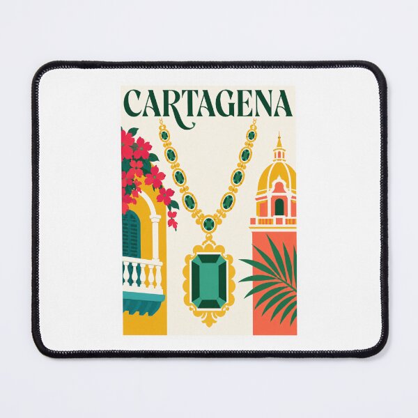 Item preview, Cartagena Emerald Necklace Travel Poster designed and sold by Beyond Destinations.