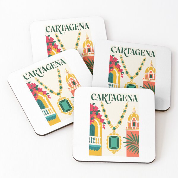Item preview, Cartagena Emerald Necklace Travel Poster designed and sold by Beyond Destinations.