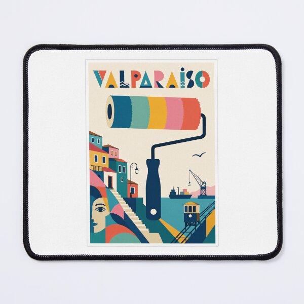 Item preview, Valparaíso Paint Roller Travel Poster designed and sold by Beyond Destinations.