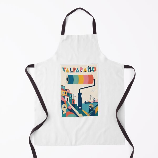 Item preview, Valparaíso Paint Roller Travel Poster designed and sold by Beyond Destinations.