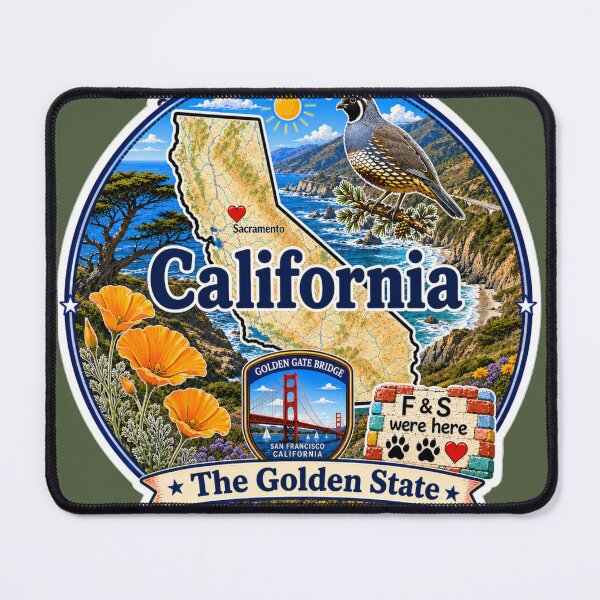 Item preview, California - Collect America with Freckle and Spencer designed and sold by CollectrsCornr.