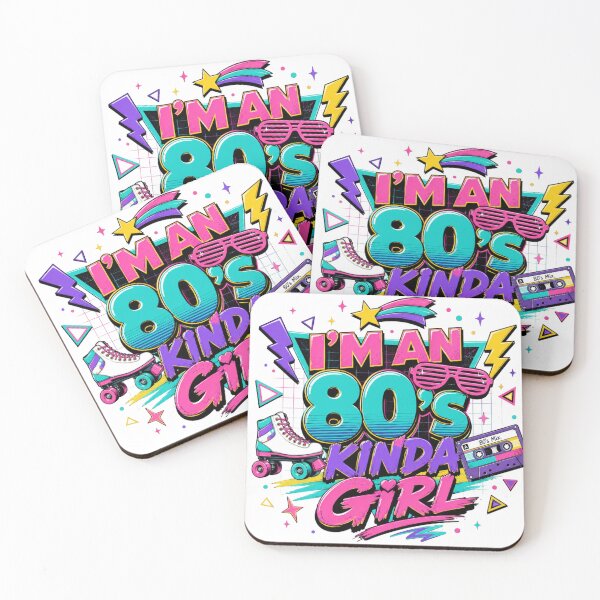 Item preview, I'm An 80s Kinda Girl Retro Roller Skate Cassette Design designed and sold by LunaPixelStudio.