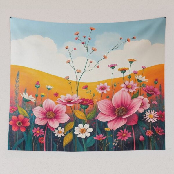 Item preview, Floral Minimalist Landscape Art designed and sold by AllAroundArtist.