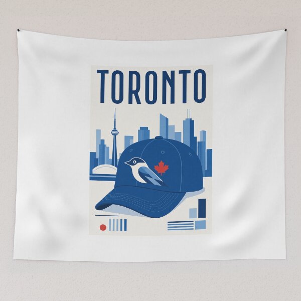 Item preview, Toronto Blue Jay Cap Travel Poster designed and sold by Beyond Destinations.