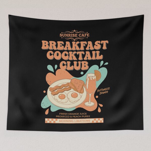 Item preview, Breakfast Cocktail Club Brunch Coffee Bacon Food designed and sold by LuminOrb.