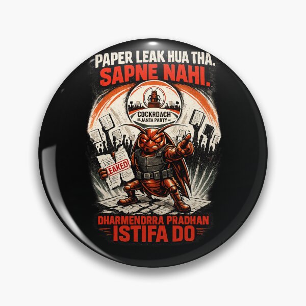 Item preview, Cockroach Janta party Paper leak protest designed and sold by Cosmos Creative Studios.