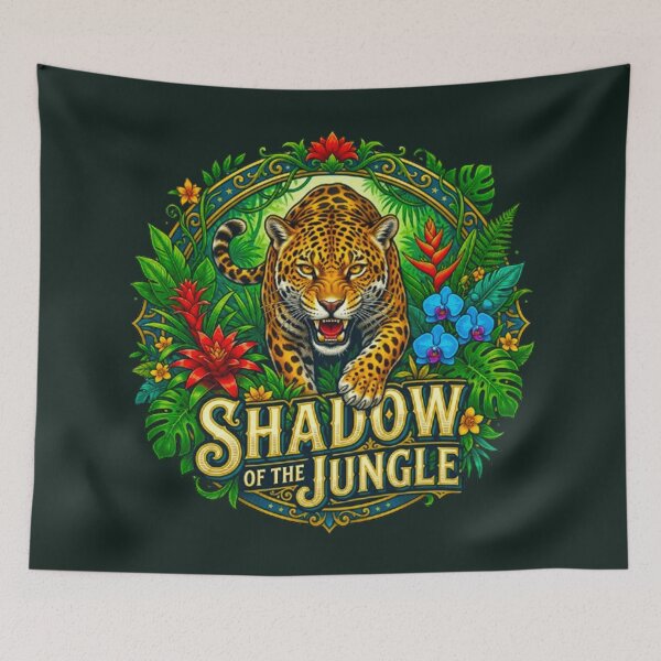 Item preview, Shadow Of The Jungle Jaguar Vintage Tropical Retro Badge designed and sold by MT-Hub | Cute Aesthetic Art, Stickers & Phone Cases.