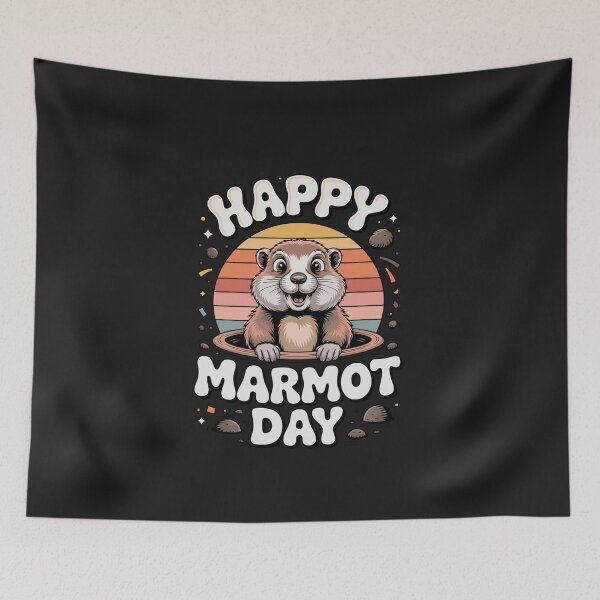 Item preview, Happy Marmot Day Funny Groundhog Lover Retro Wildlife Animal Design designed and sold by kiralynstration.