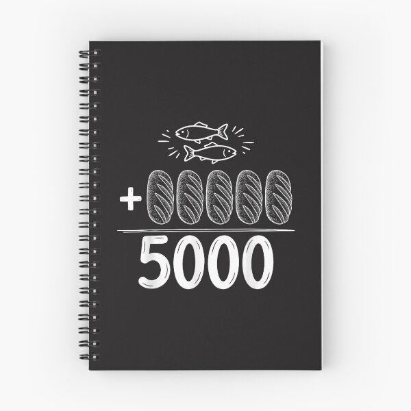Item preview, Two Fish Five Loaves 5000 Christian Math Bible Verse Matthew 14 Design designed and sold by kiralynstration.