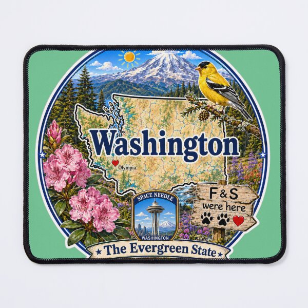 Item preview, Washington - Collect America with Freckle and Spencer designed and sold by CollectrsCornr.