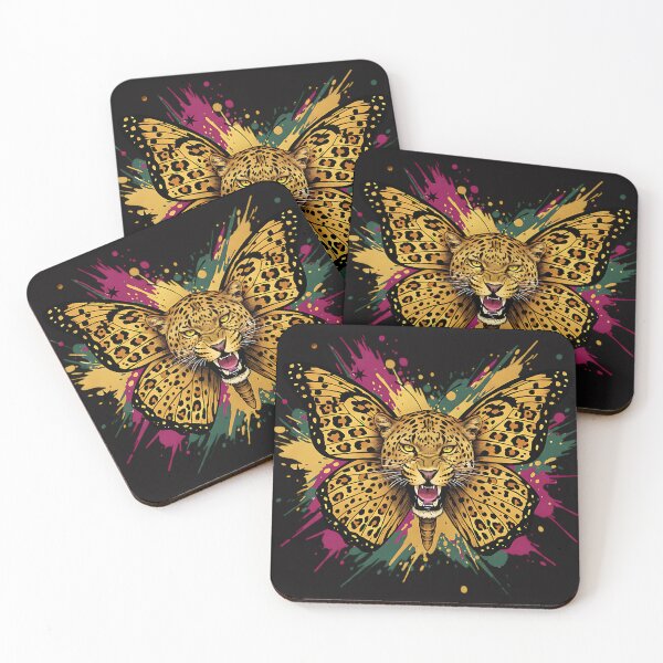 Item preview, Roaring Leopard Butterfly Splatter Art designed and sold by AwesomeBeyondLimits.