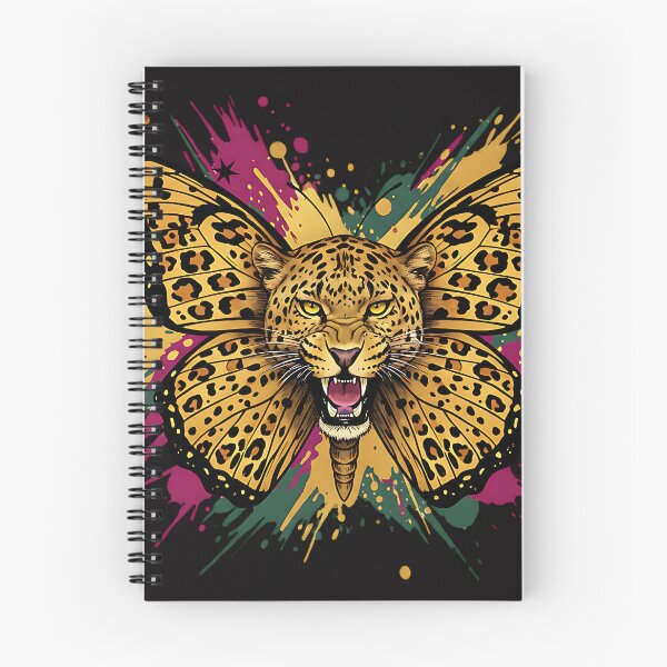 Item preview, Roaring Leopard Butterfly Splatter Art designed and sold by AwesomeBeyondLimits.
