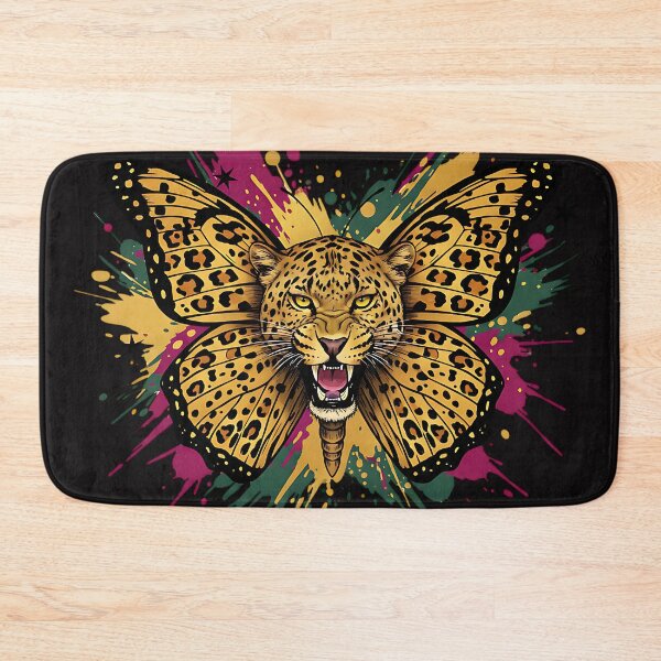 Item preview, Roaring Leopard Butterfly Splatter Art designed and sold by AwesomeBeyondLimits.